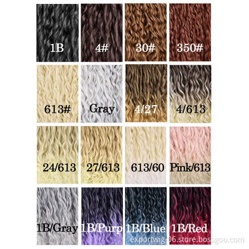 Ocean Wave Braiding Hair Extensions Crochet Braids Synthetic Hair Hawaii Afro Curl Ombre Curly Blonde Water Wave Braid For Women